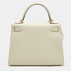 Hermes Nata Epsom Leather Gold Finish Kelly Sellier 28 Bag