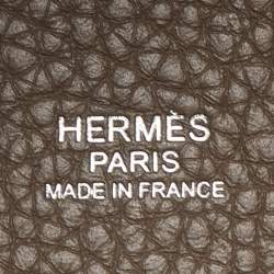 Hermes Etoupe Taurillon Clemence Leather Picotin Lock 22 Bag