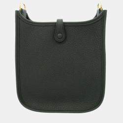 Hermes Green Taurillon Clemence Leather Evelyne TPM Shoulder Bag