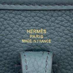 Hermes Green Taurillon Clemence Leather Evelyne TPM Shoulder Bag