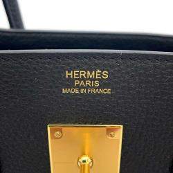 Hermes Black Togo Swift Toile Leather Gold Handware 3 n 1 Birkin 30 Bag 