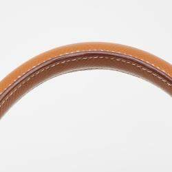 Hermes Gold Epsom Leather Palladium Finish Kelly Sellier 28 Bag