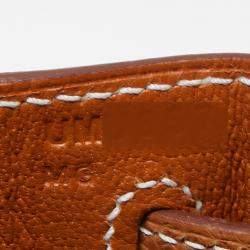 Hermes Gold Epsom Leather Palladium Finish Kelly Sellier 28 Bag