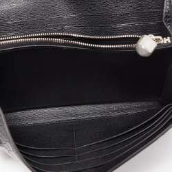 Hermes Black Matte Alligator Palladium Finish Kelly Classic Wallet