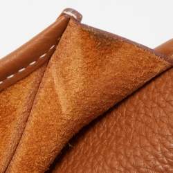 Hermes Gold Taurillion Clemence Leather Evelyne III TGM Bag
