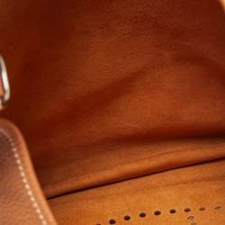 Hermes Gold Taurillion Clemence Leather Evelyne III TGM Bag