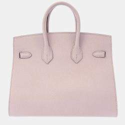 Pre Owned Hermes Pink Epsom Leather Palladium Hardware Birkin Sellier 25 Bag 