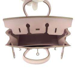 Pre Owned Hermes Pink Epsom Leather Palladium Hardware Birkin Sellier 25 Bag 