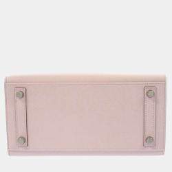 Pre Owned Hermes Pink Epsom Leather Palladium Hardware Birkin Sellier 25 Bag 