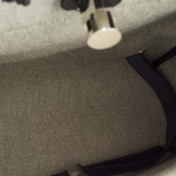 Hermes Black/Ecro H Vibration Toile Canvas and Vache Hunter Leather Herbag Zip Backpack