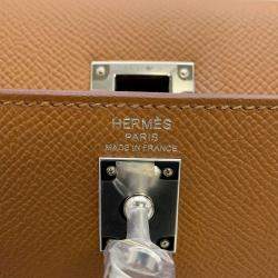 Pre Owned Hermes Tricolor Epsom Leather Palladium Hardware Kelly Sellier 25 Bag 