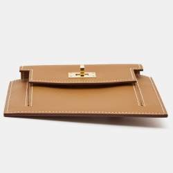Hermes Gold Epsom Leather Kelly Pocket Compact Wallet