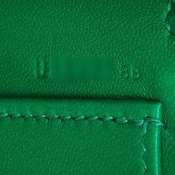 Pre Owned Hermès Menthe Chevre Leather Palladium Finish Mini Kelly II Sellier 20 Bag