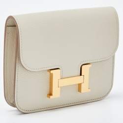 Hermes Mushroom Evercolor Leather Constance Slim Wallet