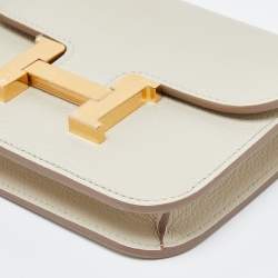 Hermes Mushroom Evercolor Leather Constance Slim Wallet