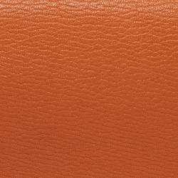 Hermès Orange Chèvre Mysore Leather Palladium Finish Geta Sangle Bag