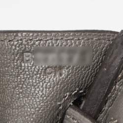 Pre Owned Hermès Etain Togo Leather Gold Finish Birkin 25 Bag