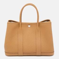 Pre Owned Hermès Biscuit Negonda Leather Garden Party 30 Bag
