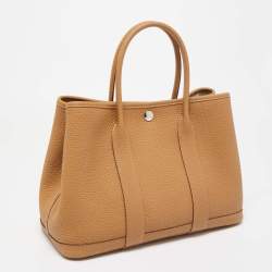 Pre Owned Hermès Biscuit Negonda Leather Garden Party 30 Bag