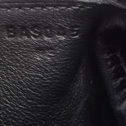 Pre Owned Hermes Black Swift Leather and Matt Alligator Gold Finish Lindy 20 Bag
