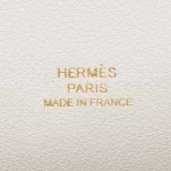 Hermès Gris Pale Swift Leather Gold Finish Kelly Pochette