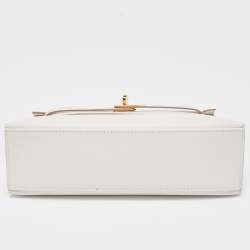 Hermès Gris Pale Swift Leather Gold Finish Kelly Pochette