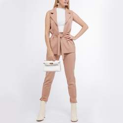 Hermès Gris Pale Swift Leather Gold Finish Kelly Pochette