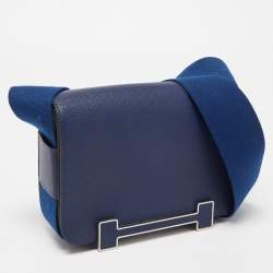 Pre Owned Hermes Deep Blue Chevre Leather Geta Bag
