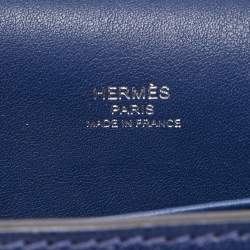 Pre Owned Hermes Deep Blue Chevre Leather Geta Bag