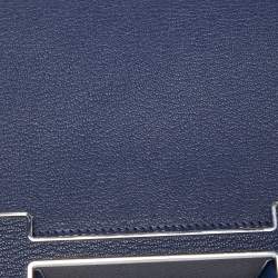 Pre Owned Hermes Deep Blue Chevre Leather Geta Bag