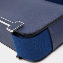 Pre Owned Hermes Deep Blue Chevre Leather Geta Bag