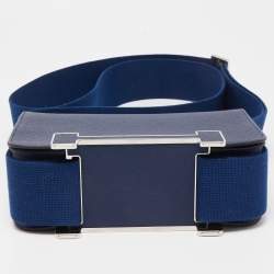 Pre Owned Hermes Deep Blue Chevre Leather Geta Bag