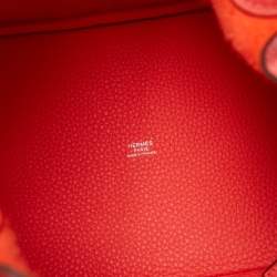 Pre Owned Hermès Rose Texas Taurillon Clemence Leather Picotin Lock 22 Bag