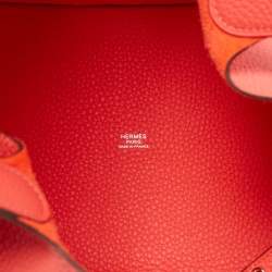 Pre Owned Hermès Rose Texas Taurillon Clemence Leather Picotin Lock 22 Bag