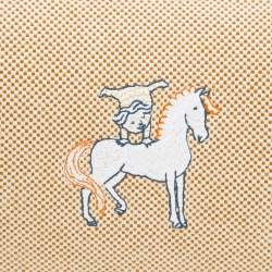 Pre Owned Hermes Natural/Biscuit Toile H Canvas Large Bride-a-Brac Case Pouch
