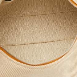 Pre Owned Hermes Natural/Biscuit Toile H Canvas Large Bride-a-Brac Case Pouch