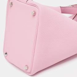 Hermes Mauve Sylvestre Taurillon Clemence Leather Picotin Lock 18 Bag