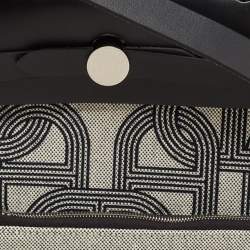 Hermes Noir/Ecru Vache Hunter and Circuit Toile H Plume Herbag Zip 31 Bag