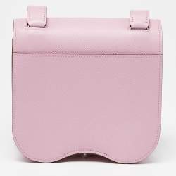 Pre Owned Hermes Mauve Sylvestre Epsom Leather Della Cavalleria Palladium Finish Mini Bag