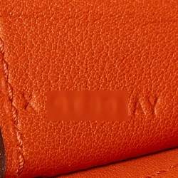 Pre Owned Hermès Orange Swift Leather Jige Elan 29 Clutch