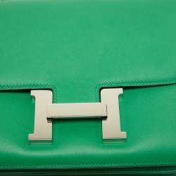 Hermès Bamboo Swift Leather Palladium Finished Constance 24 Bag