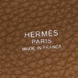 Hermes Biscuit Taurillon Clemence Leather Picotin Lock 18 Bag
