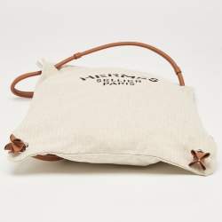 Hermès Light Beige/Gold Canvas and Swift Leather Aline Grooming Bag