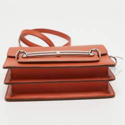Pre Owned Hermès Capucine/Terre Battue Evercolor Leather Roulis Mini Bag