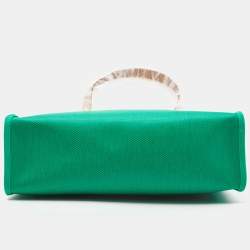 مملوكة مسبقًا Hermès Menthe/Natural Toile H Berline Canvas and Leather Herbag Zip 31 Bag