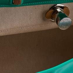 مملوكة مسبقًا Hermès Menthe/Natural Toile H Berline Canvas and Leather Herbag Zip 31 Bag