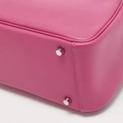 Hermès Rose Shocking Swift Leather Palladium Finish Mini Lindy Bag