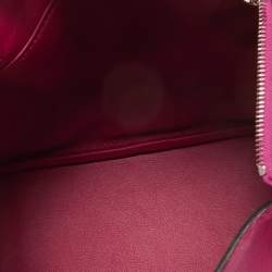 Hermès Rose Shocking Swift Leather Palladium Finish Mini Lindy Bag