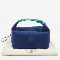 Hermès Marine Canvas Large Bride-A-Brac Case