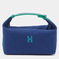 Hermès Marine Canvas Large Bride-A-Brac Case